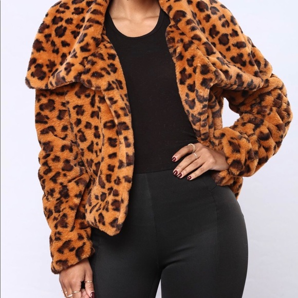 Jackets & Blazers - Leopard faux fur